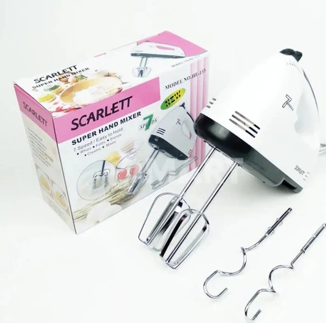 Scarlet Multifunctional 7 Speed Mini Mixer Electric Food Blender Scarlett Handheld Mixer Egg Beater Automatic Cream Food Cake Baking Dough Mixer