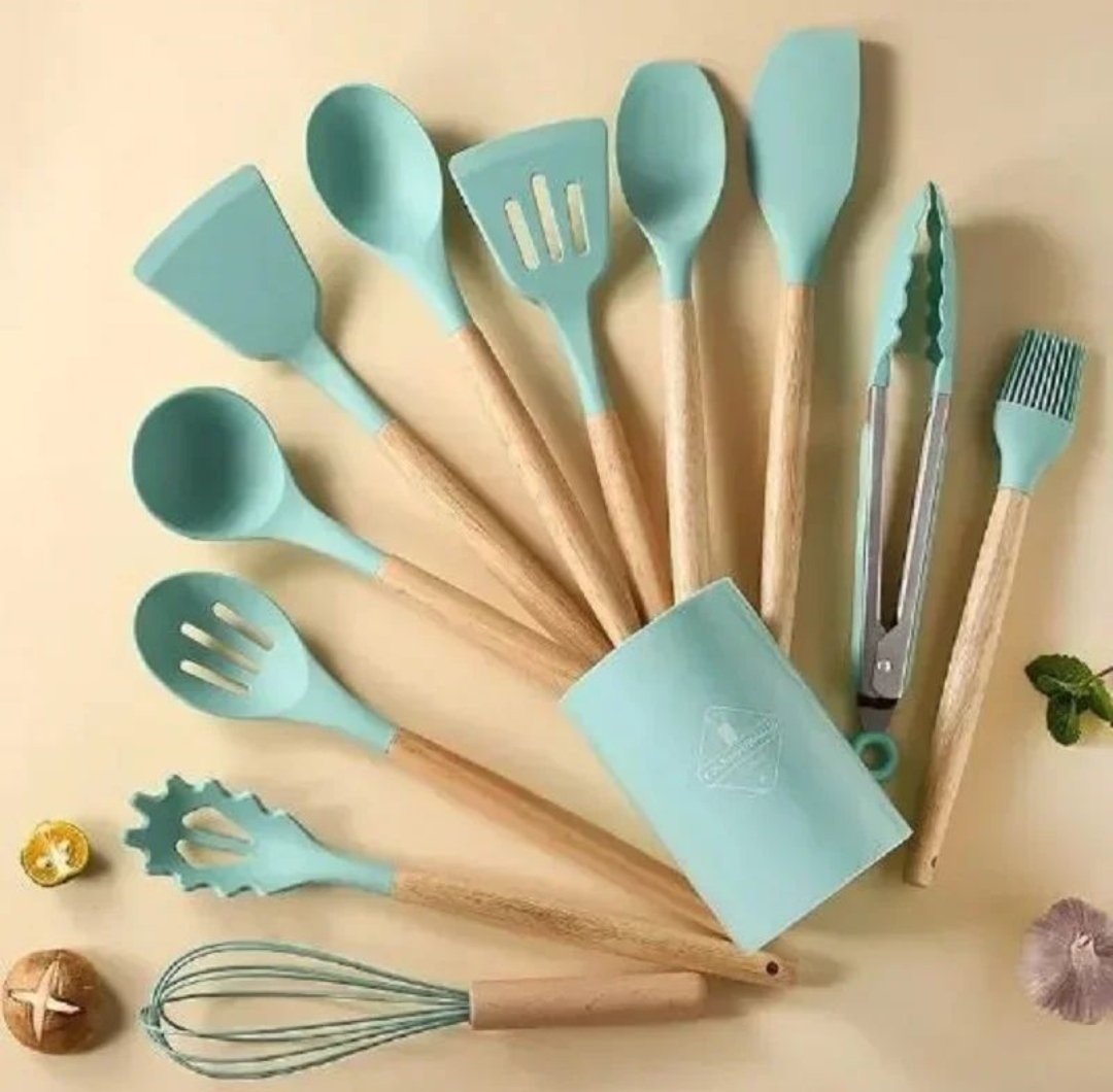 12 Pieces Silicone Spoon Set