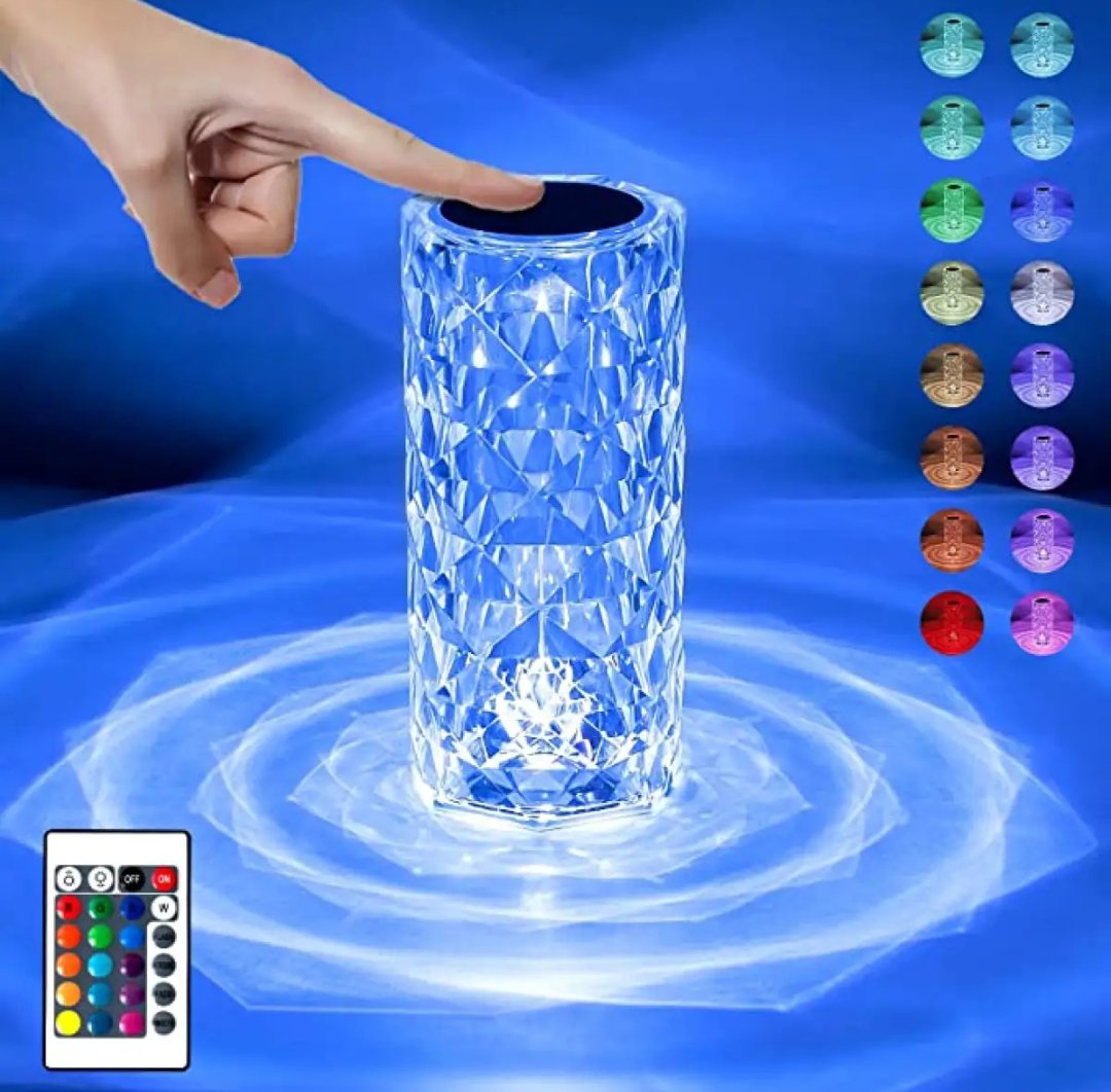 Crystal Rechargable 16 Colours Lamp