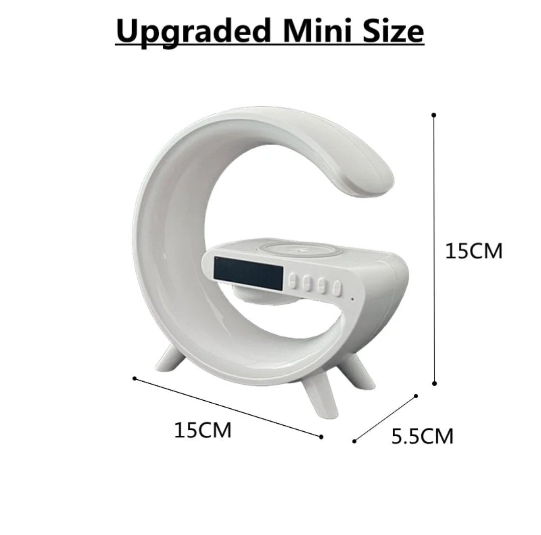G-Shaped Time,Lamp &amp; Speaker with Wireless Charger