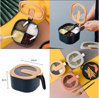 4 in 1 Partition Kitchen Seasoning Masala Box