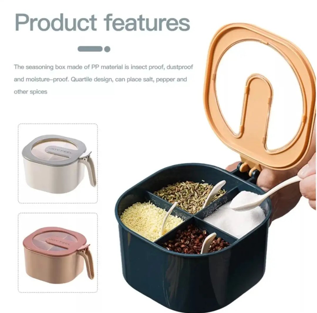 4 in 1 Partition Kitchen Seasoning Masala Box