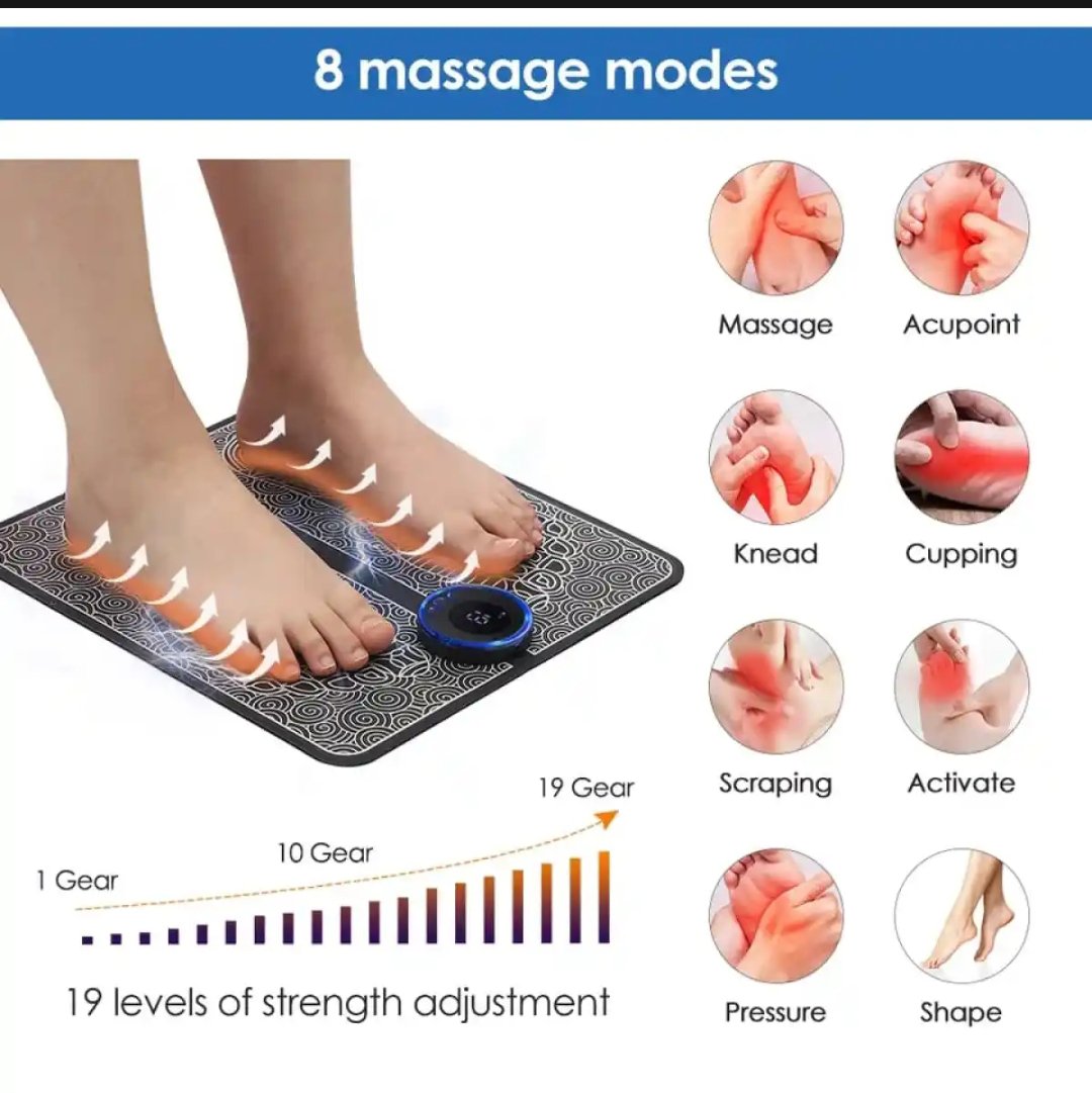 EMS Foot Massager Pad Reflexology Foot Acupoint Massage Muscle