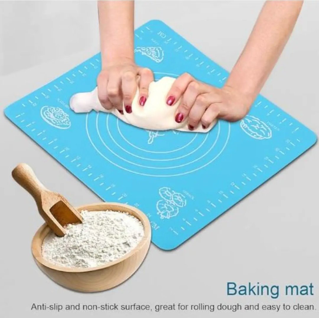 Non-Stick Silicone Baking Mat With Measurements Heat Resistant Cookie Sheet Oven Liner (Multi color) 40x50 cm