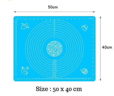 Non-Stick Silicone Baking Mat With Measurements Heat Resistant Cookie Sheet Oven Liner (Multi color) 40x50 cm