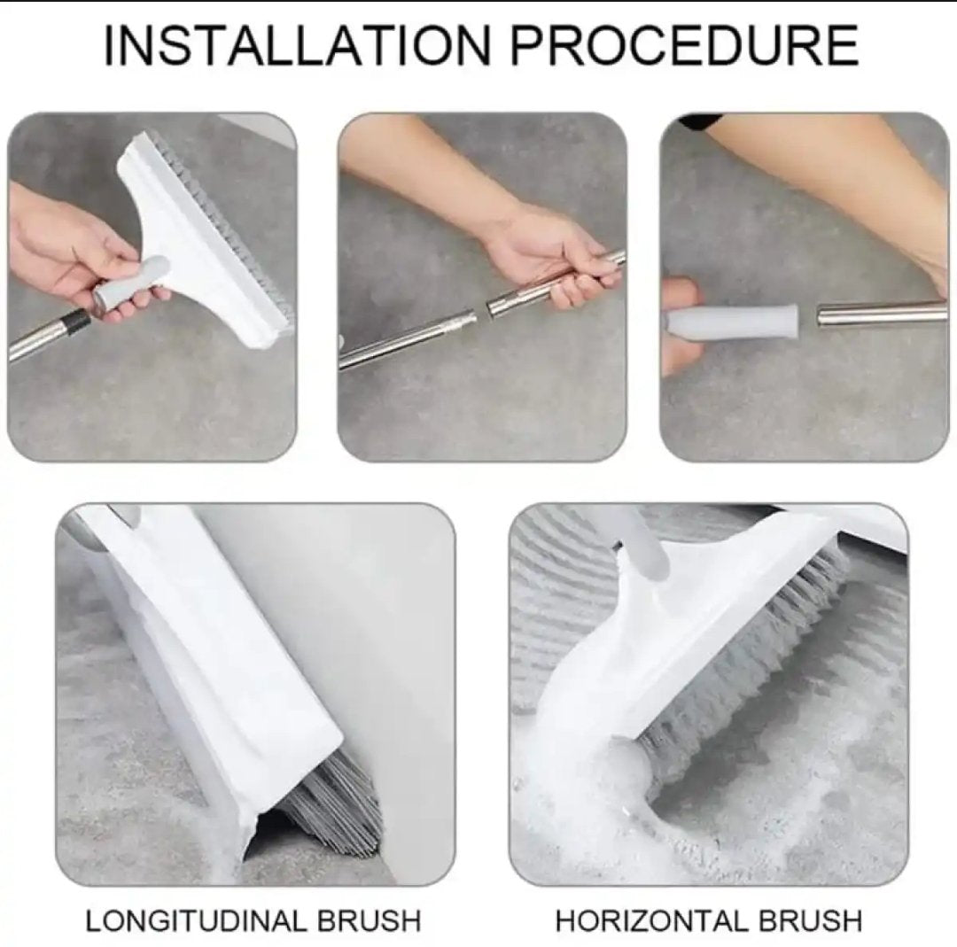 2 in 1 Floor Scrub Brush, V-Shaped Floor Scrub Brush