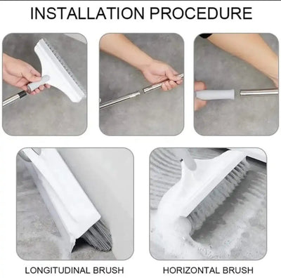 2 in 1 Floor Scrub Brush, V-Shaped Floor Scrub Brush