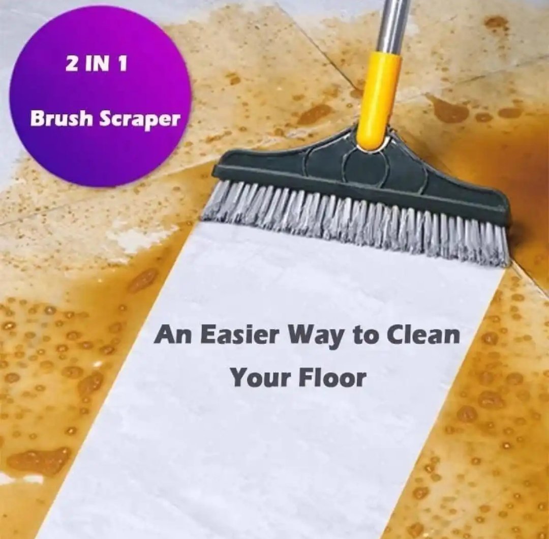 2 in 1 Floor Scrub Brush, V-Shaped Floor Scrub Brush