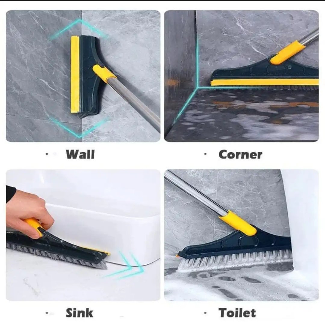 2 in 1 Floor Scrub Brush, V-Shaped Floor Scrub Brush