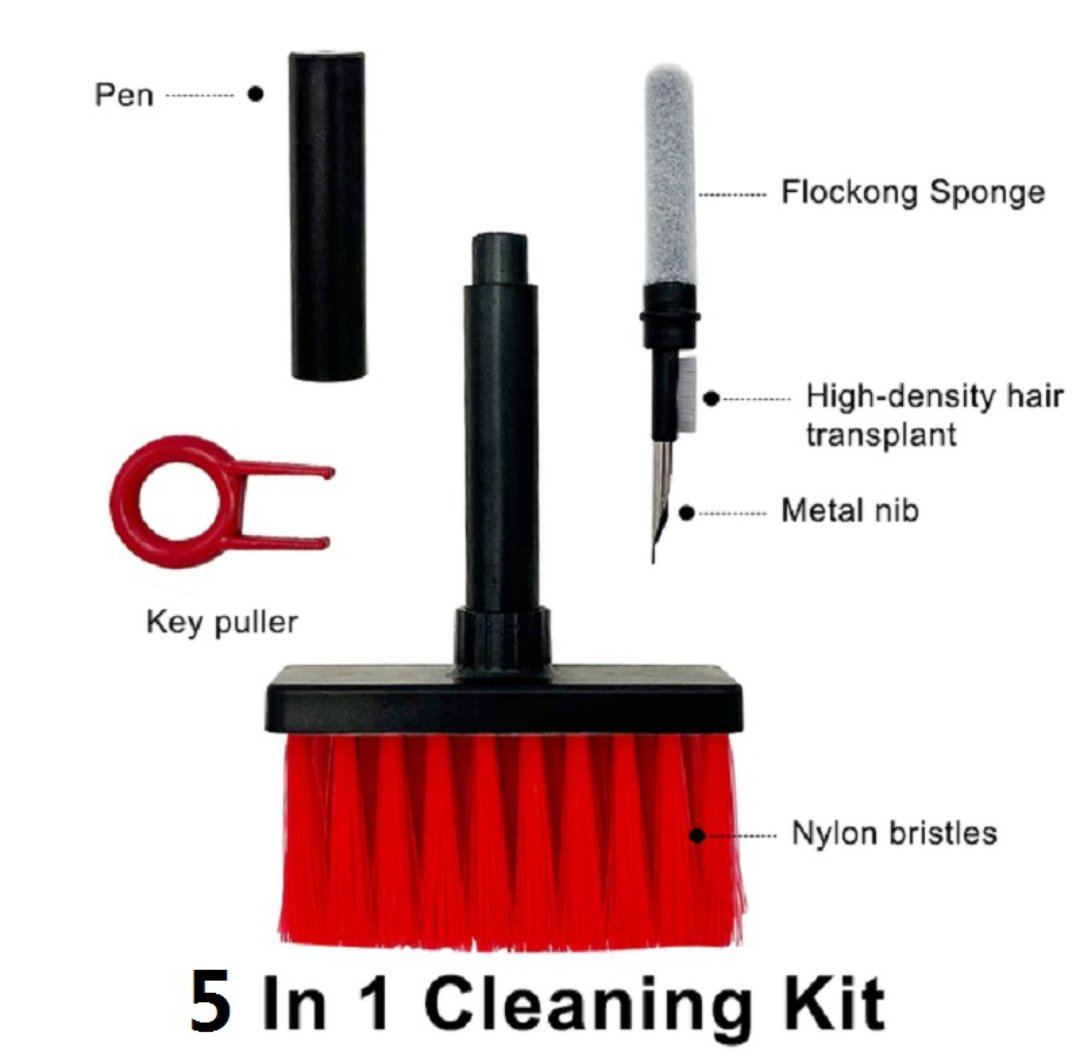 5 in 1 Computer Keyboard Cleaner Brush Kit Earphone Cleaning Pen