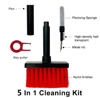 5 in 1 Computer Keyboard Cleaner Brush Kit Earphone Cleaning Pen