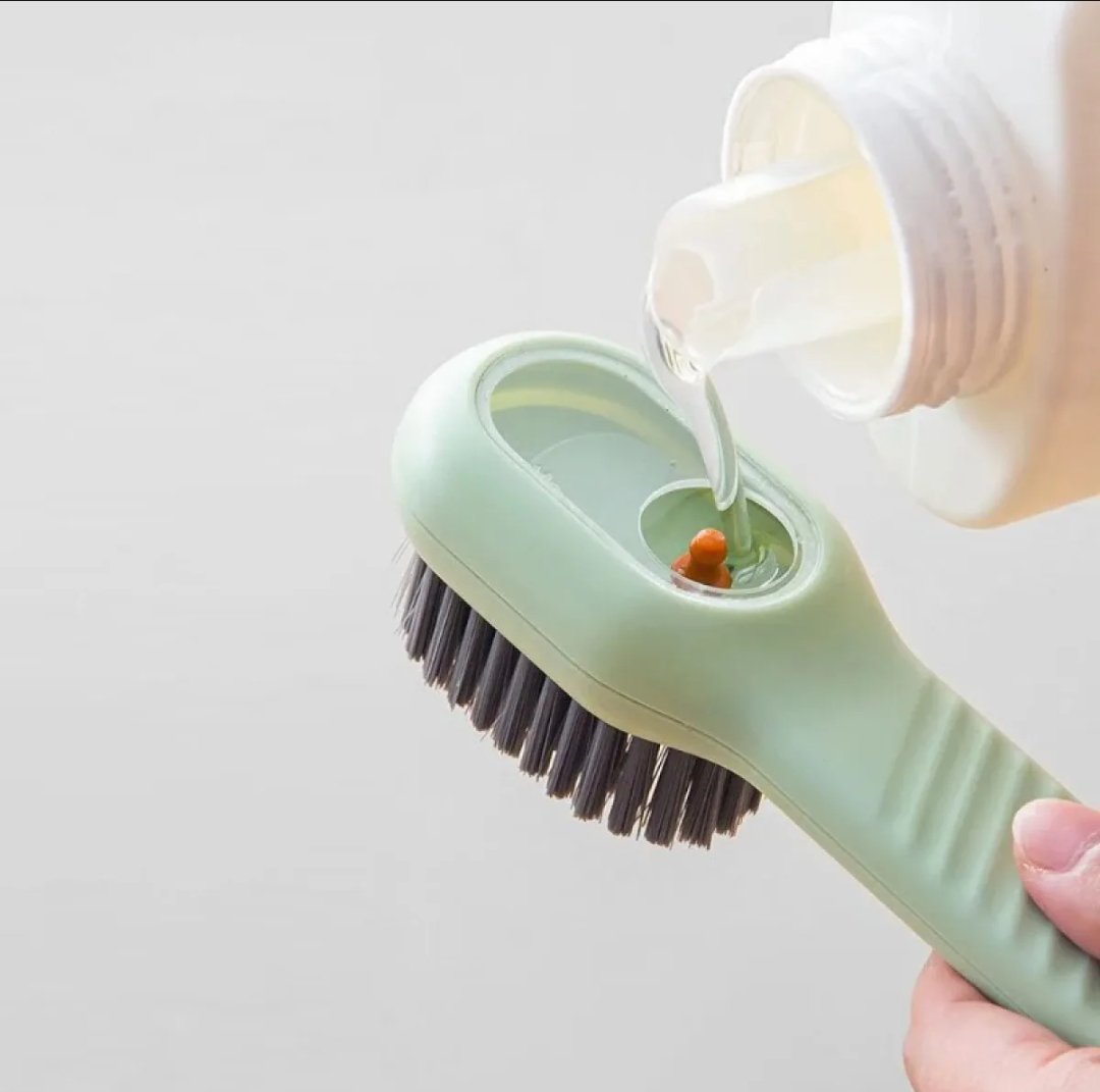 Single Piece Button Brush For Shoes and Multifunctional Cleaning
