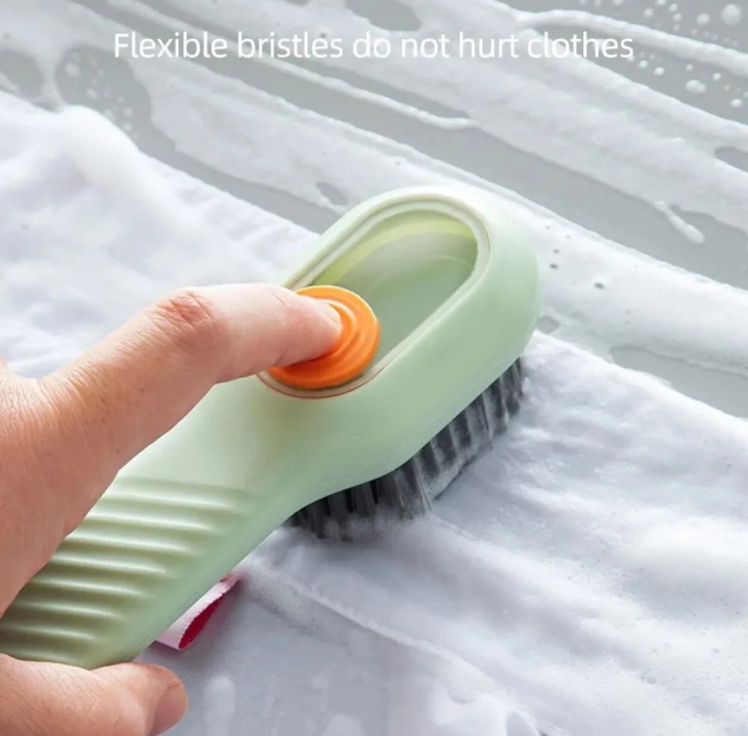 Single Piece Button Brush For Shoes and Multifunctional Cleaning
