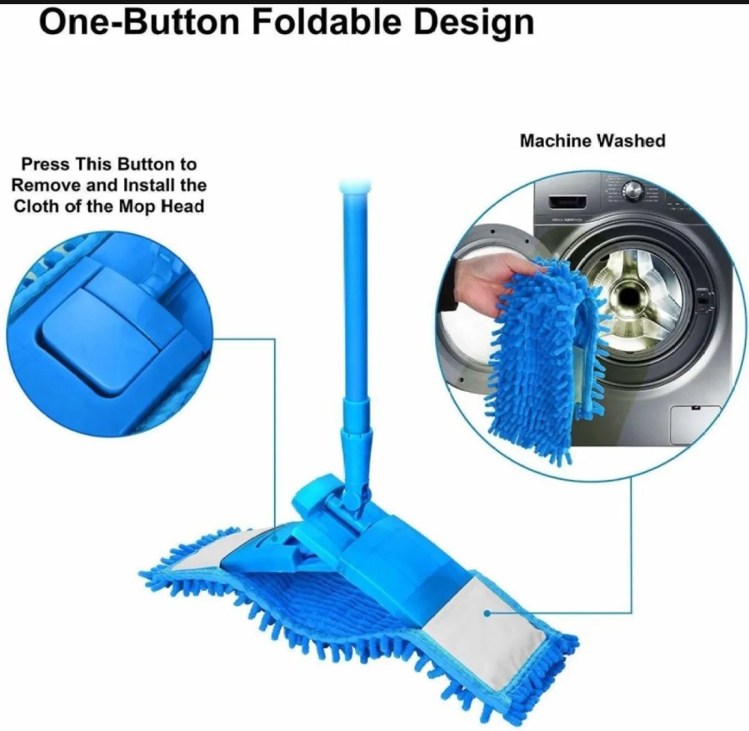 Microfiber Flat Mop Adjustable