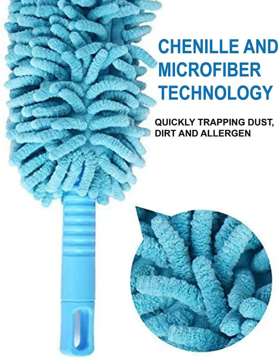 Flexible Microfibre Fan Duster,Mop Random Colours
