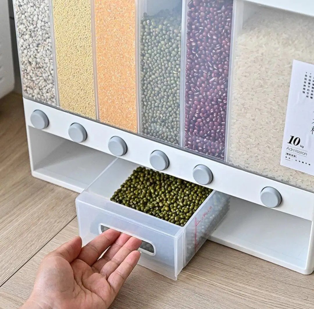 Wall Mounted Rice and Food Storage Box Dispenser 10 Kg Imported