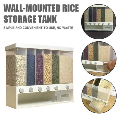 Wall Mounted Rice and Food Storage Box Dispenser 10 Kg Imported