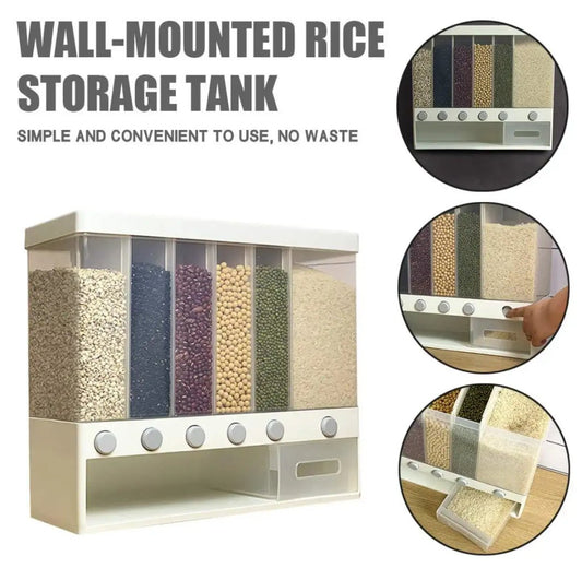 Wall Mounted Rice and Food Storage Box Dispenser 10 Kg Imported