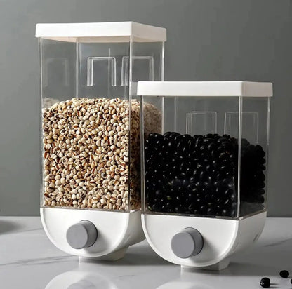 Single Piece Grain Storage 1.5kg Wall Hanging Food Container Kitchen Bean Dispenser