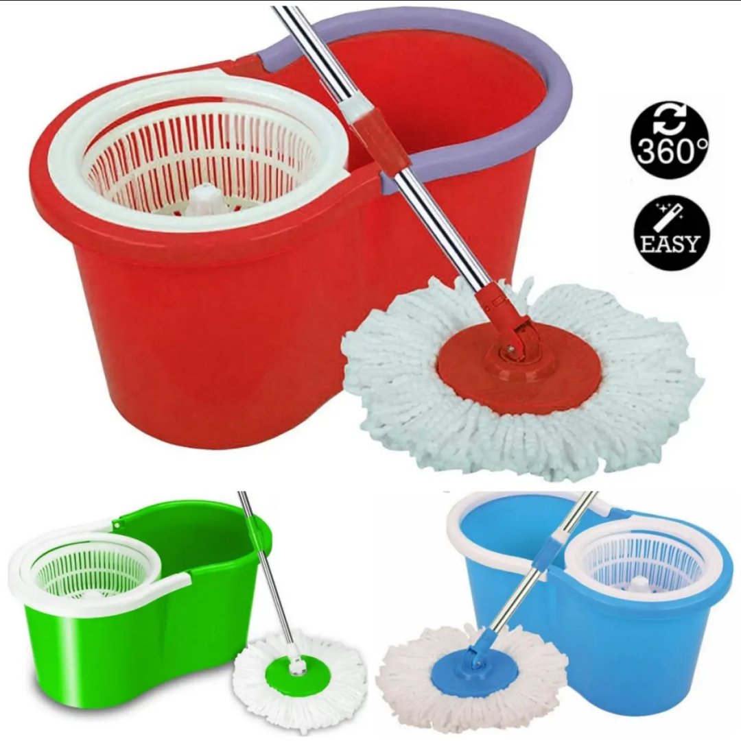 360 Degree Spin Magic Floor Cleaning Mop Set with Bucket