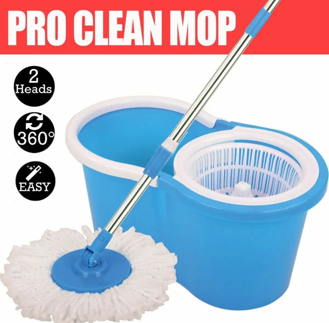 360 Degree Spin Magic Floor Cleaning Mop Set with Bucket