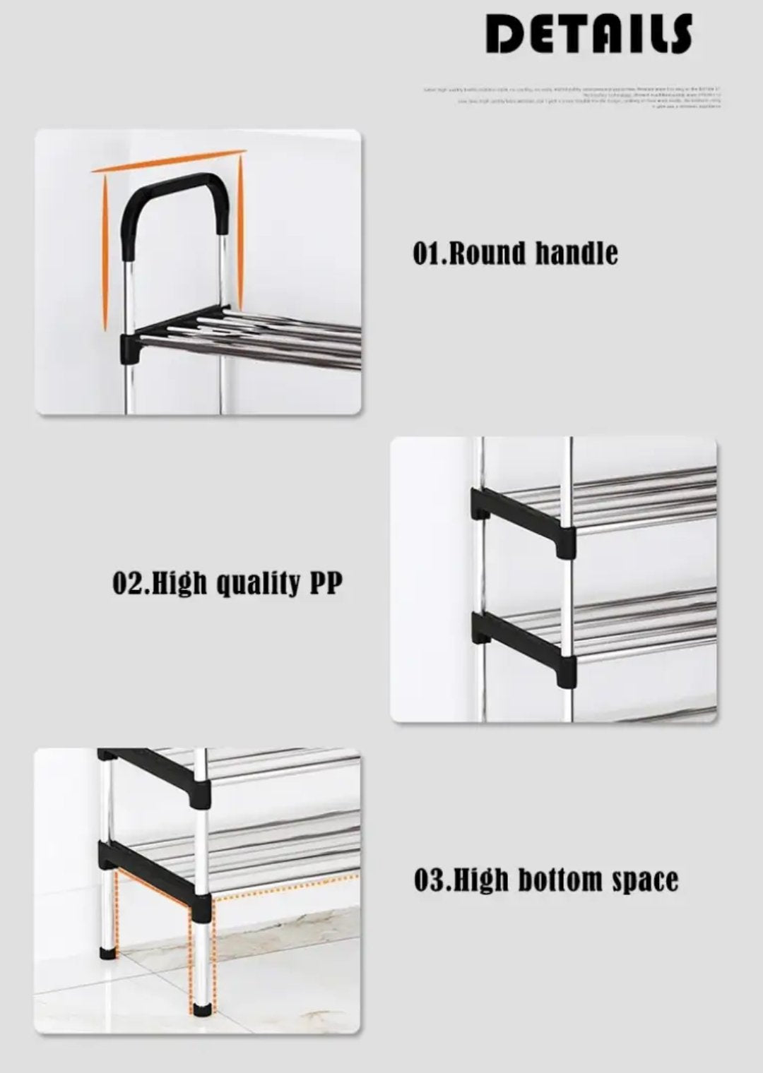 6 Layers Shoe Rack Metal Heavy Weight