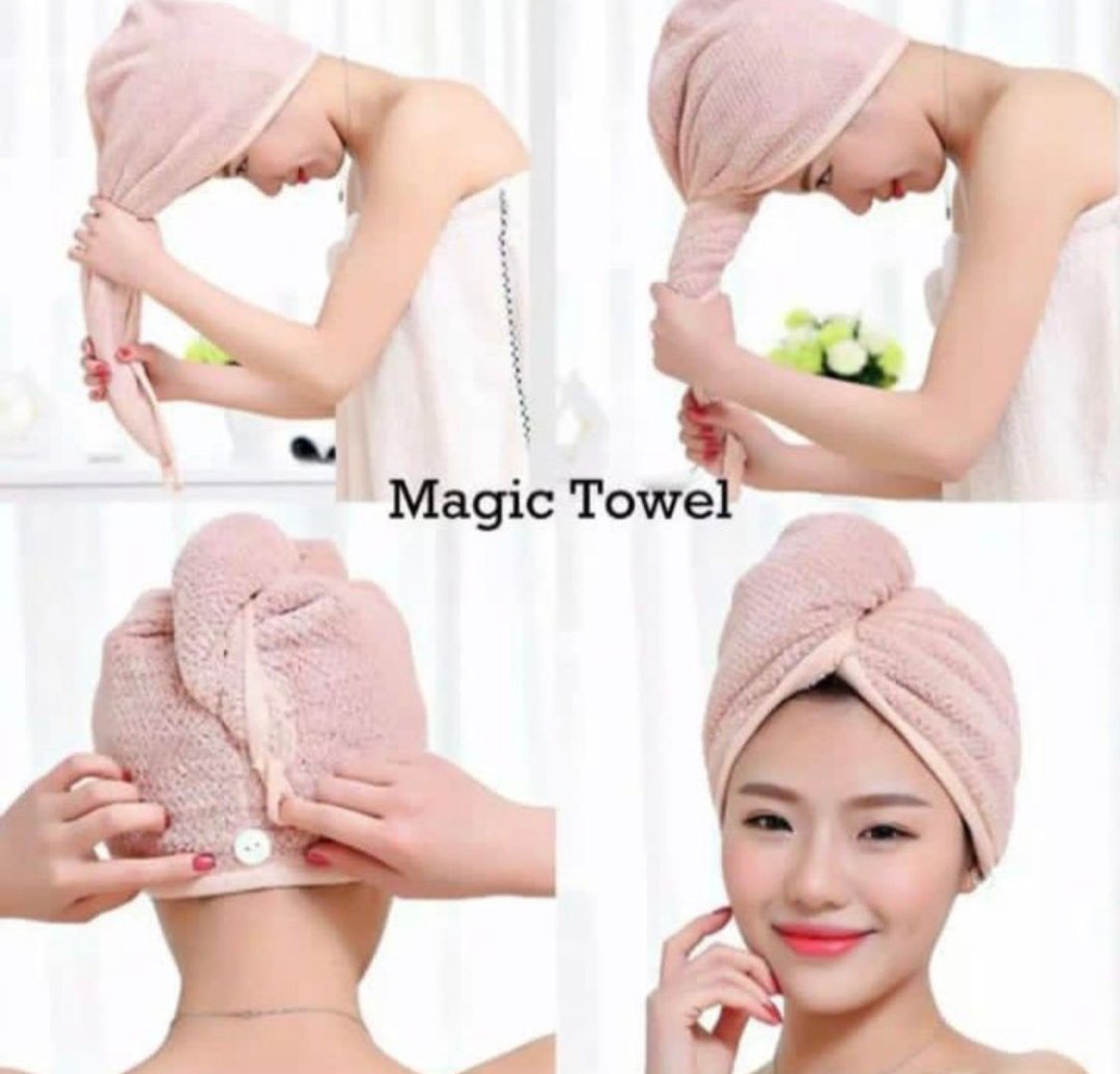 Pack Of 2 Hair Dryer Cap Towel Random Colours