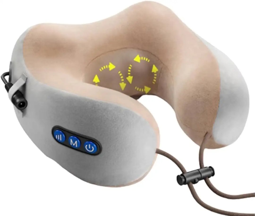 Rechargeable U Shaped Cervical Massage Pillow Neck Massager