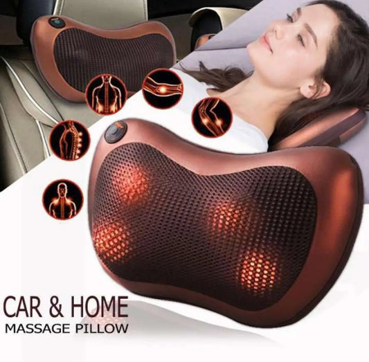 Dual Home and Car Pillow Massager For Head Neck Body Massage Heating &amp; Kneading