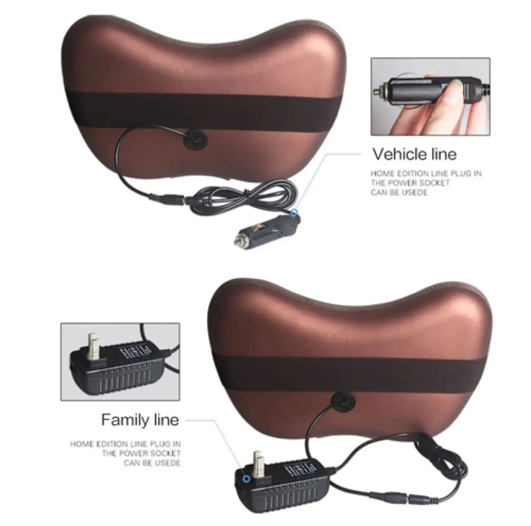 Dual Home and Car Pillow Massager For Head Neck Body Massage Heating &amp; Kneading