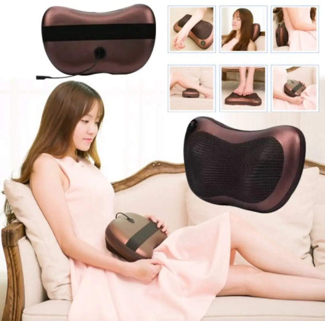 Dual Home and Car Pillow Massager For Head Neck Body Massage Heating &amp; Kneading