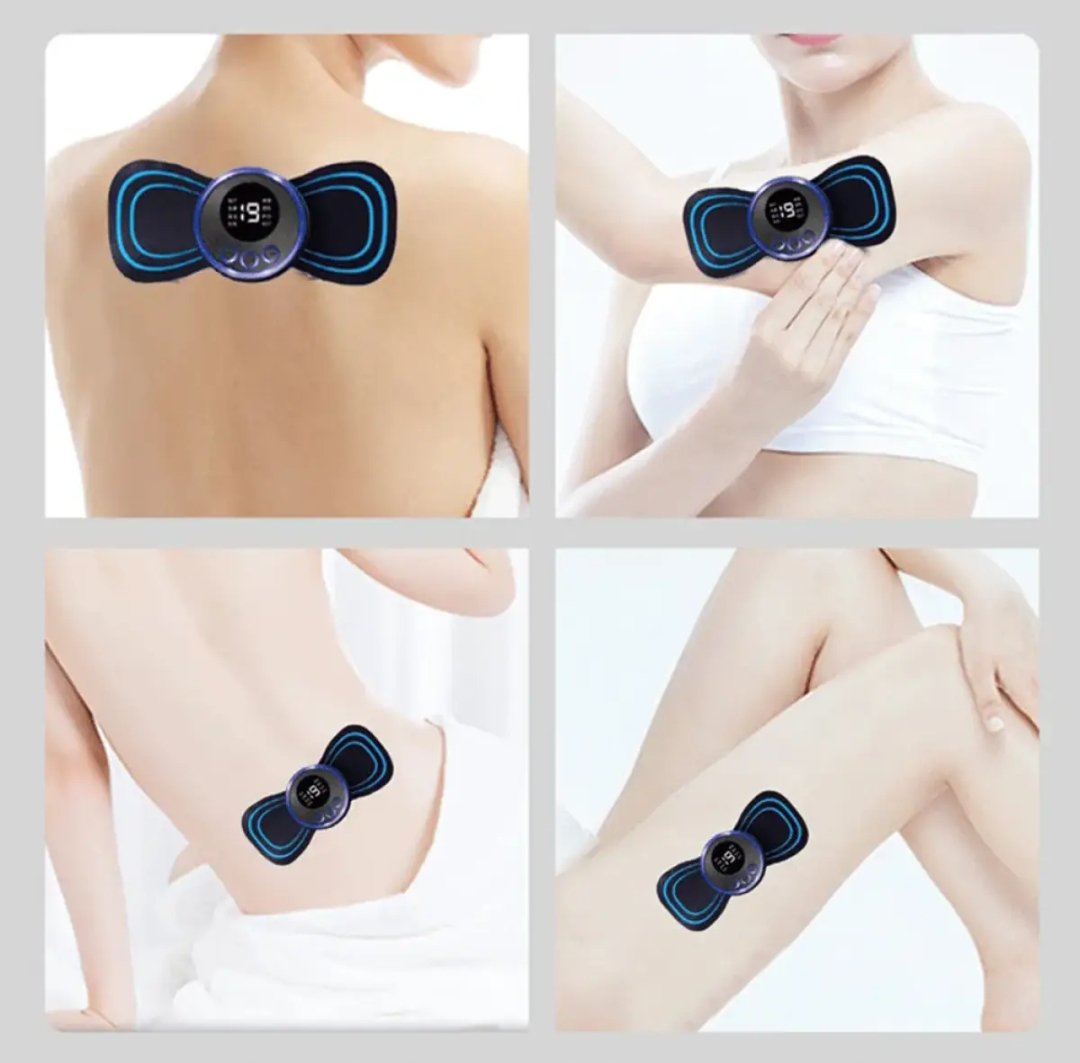 Mini Body Massager Pulse Neck Pain Relief EMS Butterfly Body Massager Men &amp; Women, Rechargeable