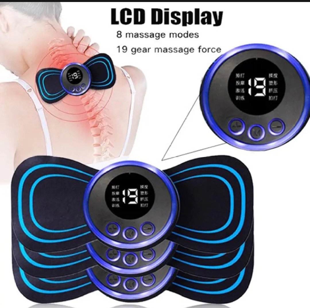 Mini Body Massager Pulse Neck Pain Relief EMS Butterfly Body Massager Men &amp; Women, Rechargeable