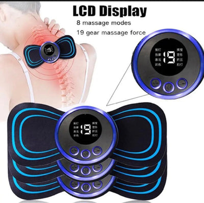 Mini Body Massager Pulse Neck Pain Relief EMS Butterfly Body Massager Men &amp; Women, Rechargeable