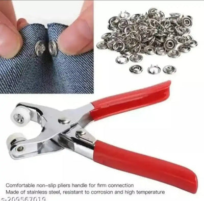 Pliers Button Press Tool for all cloths With 20 Buttons