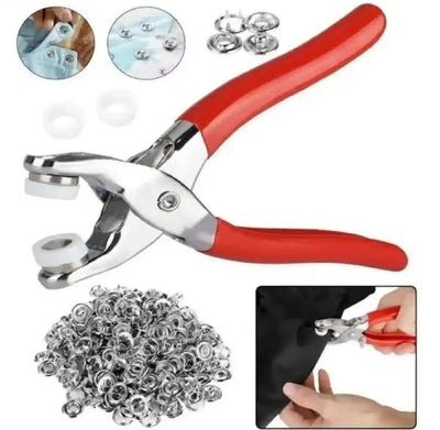 Pliers Button Press Tool for all cloths With 20 Buttons