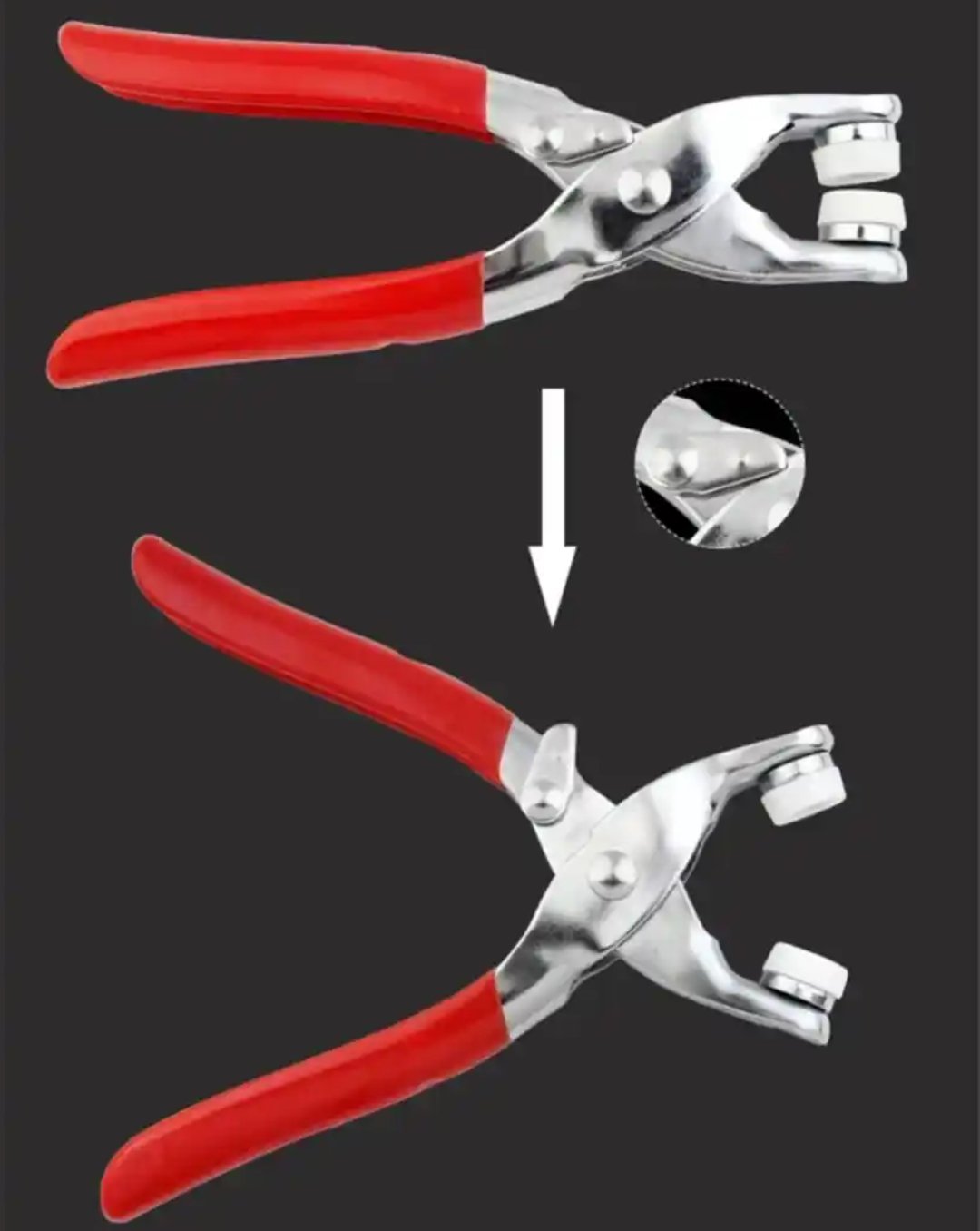 Pliers Button Press Tool for all cloths With 20 Buttons