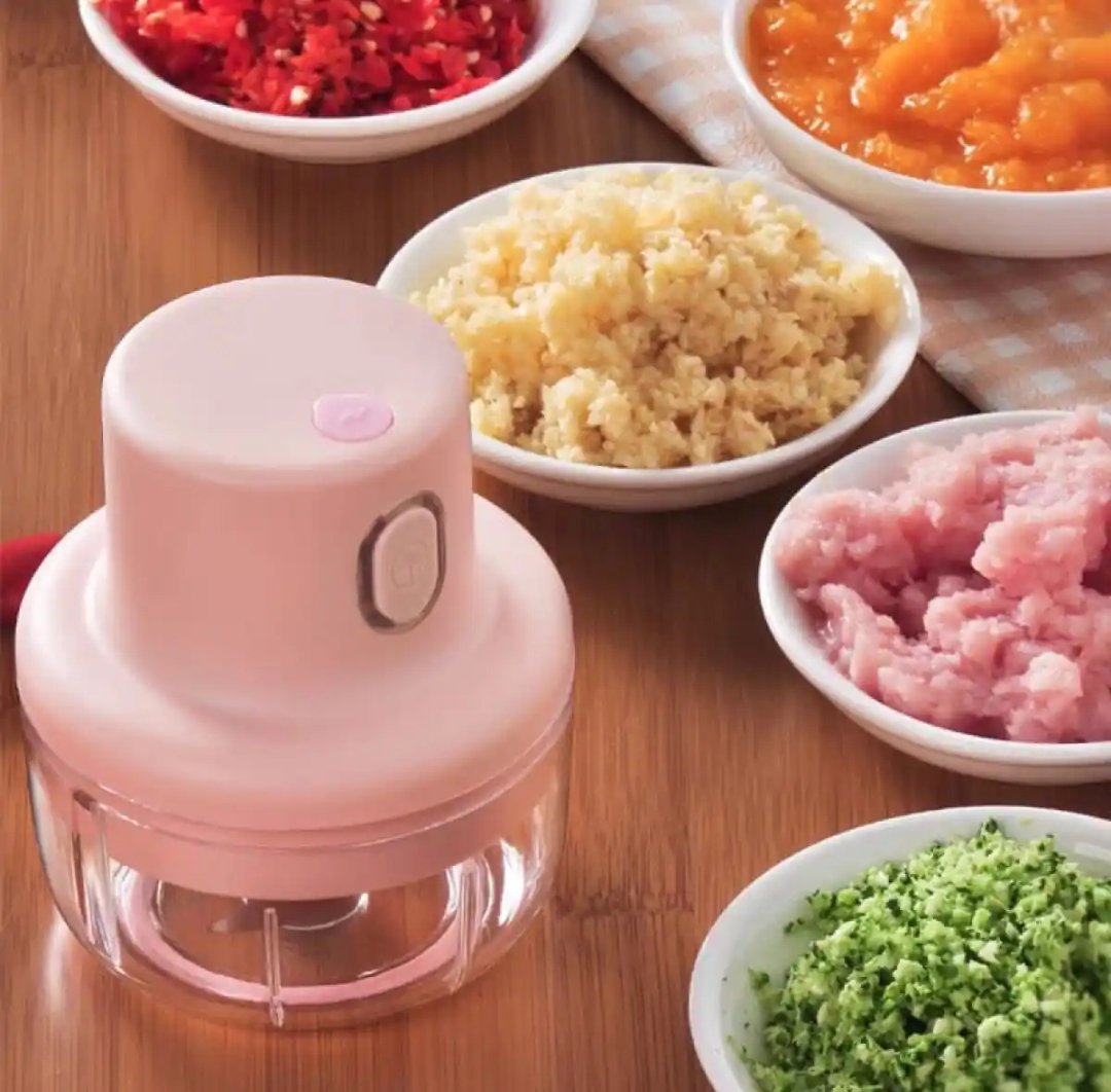 Wireless Portable Mini Electric Food Chopper USB Stainless Steel – 250ml – Rechargeable