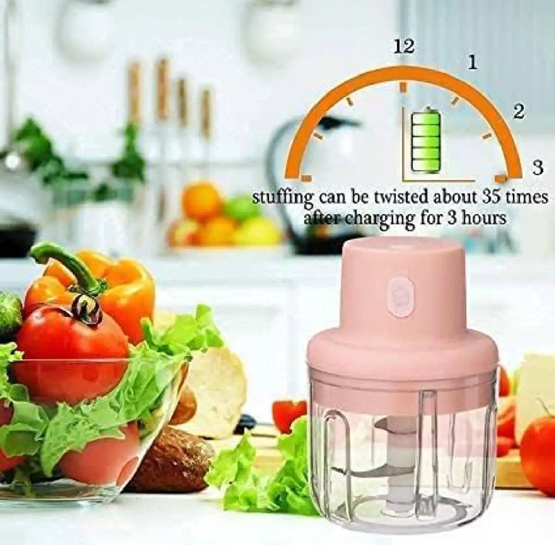 Wireless Portable Mini Electric Food Chopper USB Stainless Steel – 250ml – Rechargeable