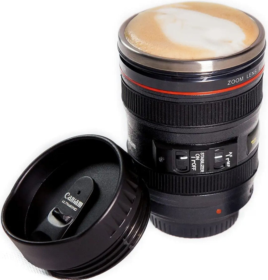 Stainless Steel Coffee Lense Coffee Mug Gift for Photographers