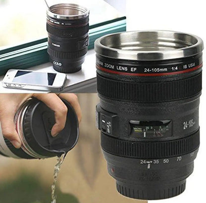 Stainless Steel Coffee Lense Coffee Mug Gift for Photographers