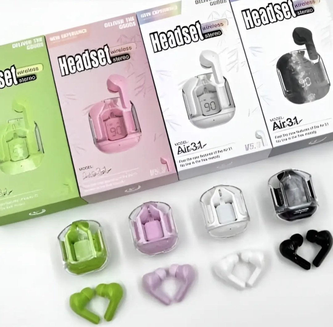 Air 31 Wireless crystal earbuds-EARBUDaS Air 31 AIRPODS