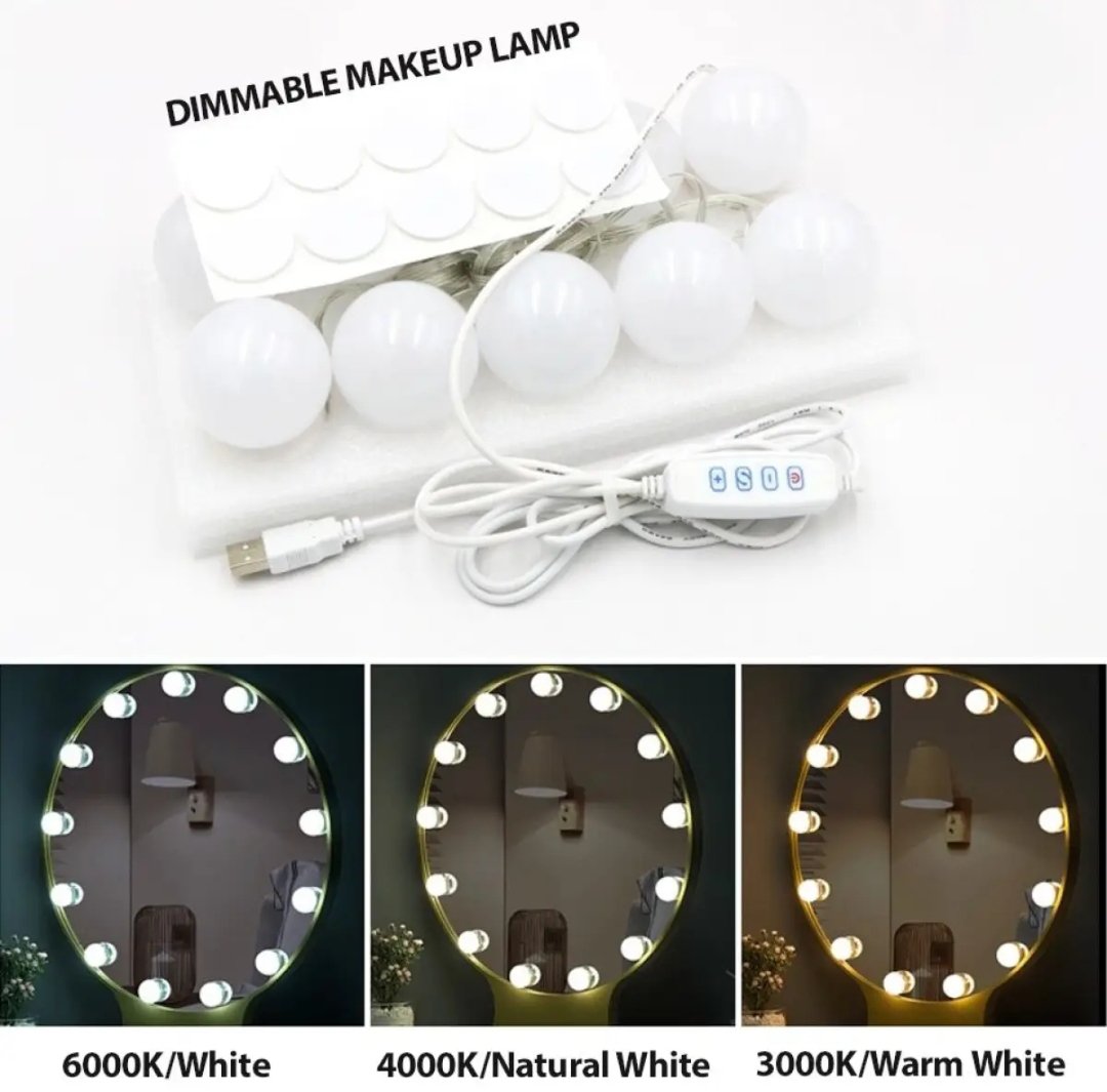 Vanity Mirror Light LED Bulbs for Makeup Mirror Stand (10 Bulbs)