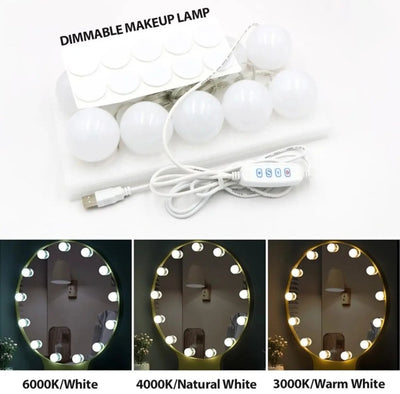 Vanity Mirror Light LED Bulbs for Makeup Mirror Stand (10 Bulbs)