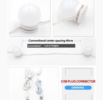 Vanity Mirror Light LED Bulbs for Makeup Mirror Stand (10 Bulbs)