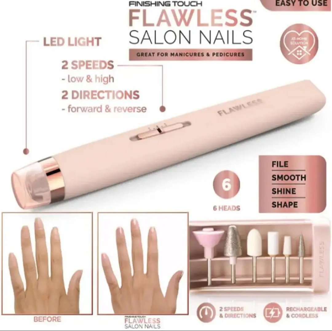 Pro Nail Drill Set 5 in 1 Rechargeable Flawless Salon Electric