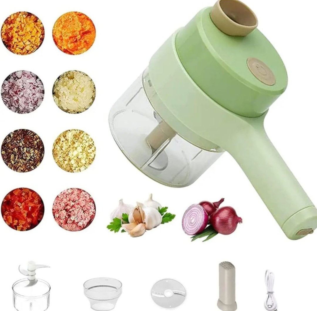 Multifunctional 4-in-1 Handheld Electric Vegetable Cutter Set - Portable Wireless