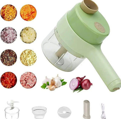 Multifunctional 4-in-1 Handheld Electric Vegetable Cutter Set - Portable Wireless