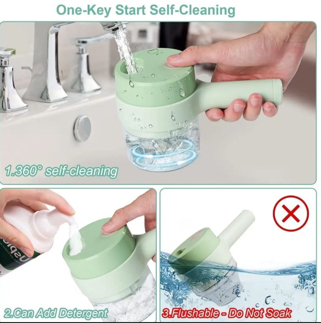Multifunctional 4-in-1 Handheld Electric Vegetable Cutter Set - Portable Wireless