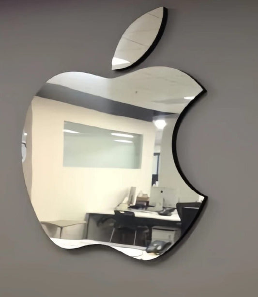 Apple Shaped Wall Miror,Wall Sticker 15 x 12 Inches